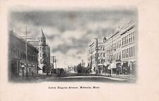 Missoula MT Montana Lower Higgins Avenue Downtown Early 1900s Vtg Postcard C54 picture