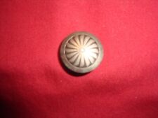 Vintage Native American Silver Button cover with Flower design picture