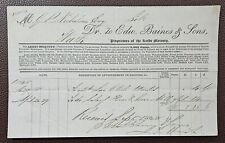 1848 Edward Baines & Sons, Proprietors of the Leeds Mercury Newspaper,  Invoice picture