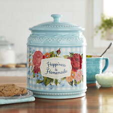 Vintage Homemade Stoneware Cookie Jar Biscuit Barrel Novelty Kitchen Storage picture