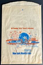 Vintage 1964 1965 New York World’s Fair Small Paper Bag Sack Unisphere picture