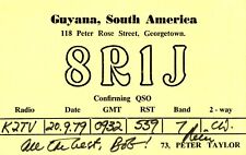 Georgetown Guyana 8R1J QSL Radio Postcard picture