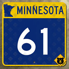 Minnesota State Highway 61 route marker road sign Duluth revisited 16x16 picture