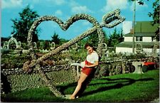 Old Illinois Postcard - Rockome Gardens Pretty Girl - Arthur, Arcola  picture