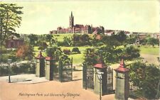 View Of Entrance To Kelvingrove Park And University Glasgow, Scotland Postcard picture