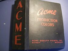 empty 1953 ACME Production Colors car automotive paint chip binder picture
