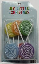 My Little Christmas 6 Christmas Lollipop Candy Candies Sugar Ornaments New picture