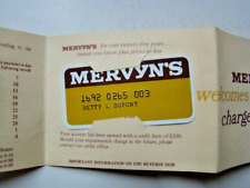 Vintage Mervyn's Clothing Store Unused Credit Card & Holder picture