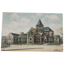 1906 Public Library Lawrence Massachusetts Postcard Vintage Undivided picture