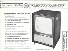 1958 ADMIRAL C322C2 C322C26 TELEVISION Tv Photofact MANUAL CA322C16 LC322C36 picture