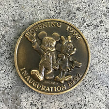 Euro Disneyland Disney Inauguration 1992 Opening Coin Medallion Mickey Minnie picture