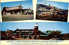 Hugos Three Internationally Famous Restaurants Cohasset Harbor MA Postcard UNP picture