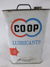 Vintage Co-Op lubricants empty 2 gallon oil metal can picture