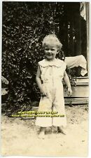 c1920 Photo Cute Barefoot Toddler Curly Hair Hansborough Del Rio Texas TX picture