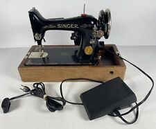 Vintage Singer Dated 1937 Featherweight Sewing Machine with Foot Pedal picture