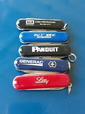 Lot of 5 Victorinox Classic Sd Swiss Army Knives Branded Red Black Blue Z17 picture