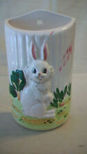 DECORATIVE CERAMIC RABBIT WALL HANGING FOR ARTIFICAL FLOWERS OR PENS picture