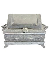 Antique Egyptian Revival Derby Silver Co. Jewelry Casket Trinket Dresser Box picture