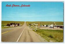 c1950's US Highway 36 Motel Cars Scene Last Chance Colorado CO Vintage Postcard picture