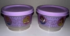 TUPPERWARE Lot 2 Of Disney Princess Snack Cups 4 oz Containers Lavender picture