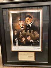 Stan Laurel Original Autographed Signed Postcard with Laurel & Hardy Art Display picture