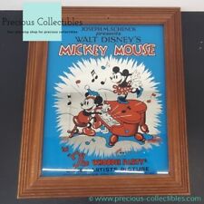 Extremely rare Mickey and Minnie Mouse mirror The whoopee party. Disney mirror picture