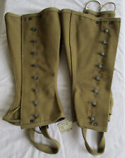 WWII US Army men's leggings / spats / gaiters 3-R 1941 picture