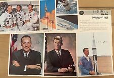 NASA Apollo VII Photographs lot of 5 Cunningham, Schirra, Eisele Autographed picture