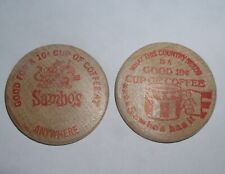 SAMBO'S Lot of 11 Wooden Tokens~ Good for 10 cent  cup of Coffee-Anywhere picture