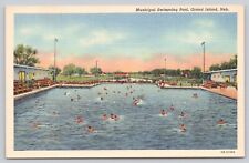Vintage Postcard Municipal Swimming Pool Grand Island, Nebraska picture