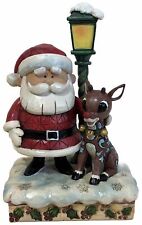 Jim Shore Traditions Rudolph & Santa Claus at Lamp Post 6009110 2021 picture
