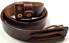 WWI WWII BRITISH SMLE ENFIELD RIFLE LEATHER CARRY SLING-RUSETTE picture
