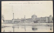 1952 PANORAMIC VIEW WALTHAM WATCH FACTORY BEHIND CHARLES RIVER MASSACHUSETTS picture