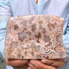 756g Natural Rare Amethyst Lace Agate Freeform Quartz Crystal Reiki Healing picture