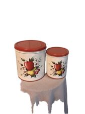 Decoware. Vintage Kitchen Canisters.  Apple, Pear, Cherries picture