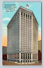 Detroit MI- Michigan, New Bank And Office Building, Advertise, Vintage Postcard picture