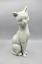 Celadon Cat Figurine Statue MCM Light Green Japan Otagiri OMC Vtg Ceramic 8.5
