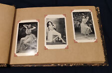 Rare Original 1940s WWII Scrapbook Album With 68 Vintage Pin-Up Photos/Postcards picture