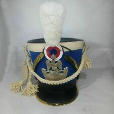 DGH® Nepoleonic Era Blue Shako Hat+ White Long Pompom + White Cordon FS picture