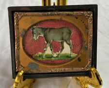 Vintage Antique Victorian Die Cut Ephemera Framed, Union Case, Goat picture