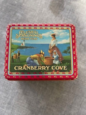Celestial Seasonings Herb Teas 1985 Cranberry Cove Vintage Lighthouse Tin Box picture