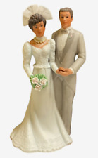 Vintage 1989 Roman 6.5” Porcelain Wedding Figurine Bride & Groom Figure picture