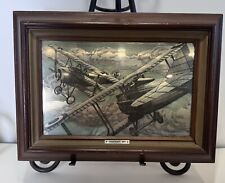 Dogfight WWI Wall Art Etched Sterling Franklin Mint - HD2 Fighter Planes 1917 picture