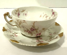 Vintage Theodore Haviland Limoges Tea/Coffee cup and saucer. Schleiger 456 E picture