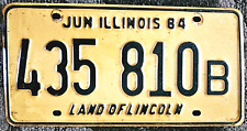 1984 ILLINOIS 435 810 B Land of Lincoln License Plate picture