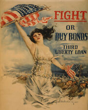 WW1 War Time Poster 8x10 Photo Fight or buy bonds Third Liberty Loan 1917 picture