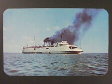 City Of Munising Ferry Boat Michigan Kodachrome Color Postcard Vintage c1950s picture