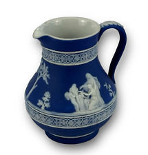 Wedgwood Dark Blue Jasperware Small Pitcher / Creamer Made in England picture