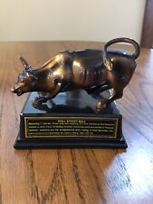 Official Licensed Bronze Wall Street Bull Stock Market NYC Figurine Statue 5” picture