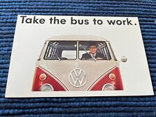 Vintage Original VW Postcard Take the bus to work Lynch Motors Carlisle, PA picture